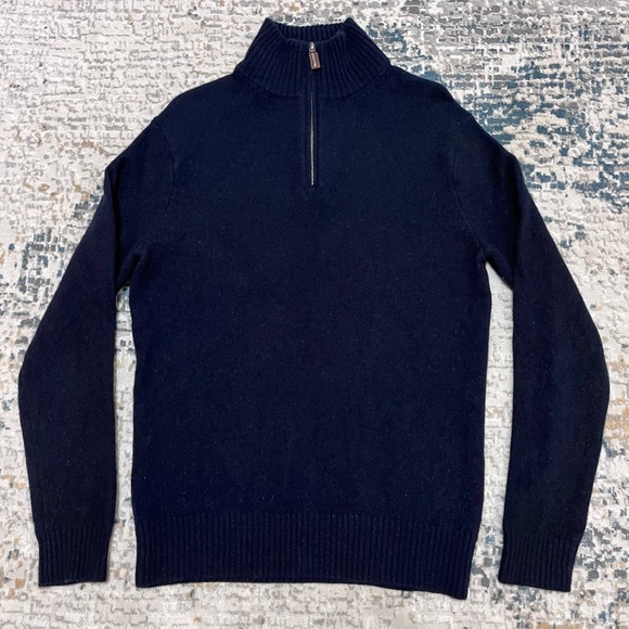 J. Crew Premium Lambswool Quarter Zip Sweater - Men’s Medium - Picture 1 of 10